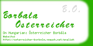 borbala osterreicher business card