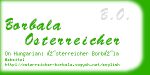 borbala osterreicher business card